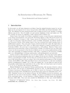 Set Theory Project - Mathematical Association of America