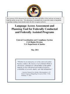 Language Access Assessment and Planning Tool for …