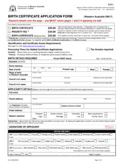 Birth Certificate Application form - BDM1