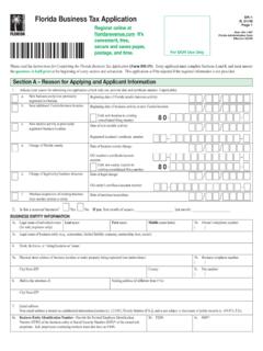 Florida Business Tax Application DR-1