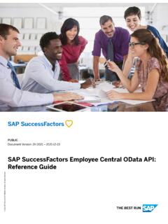 SAP SuccessFactors Employee Central OData API: Reference …