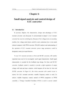 Ch6. Small Signal Analysis of LLC Resonant Converter