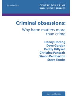 Why harm matters more than crime - Centre for Crime and ...
