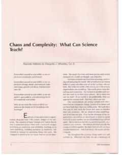 Chaos and Complexity: What Can Science Teach?
