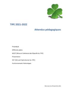 TIPE 2021-2022 Attendus p&#233;dagogiques - scei-concours.fr