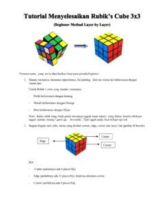 Tutorial Menyelesaikan Rubik s Cube 3x3 - BaKTI