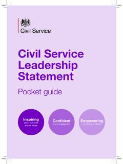 Civil Service Leadership Statement - GOV.UK
