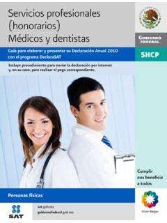 Servicios profesionales (honorarios) M&#233;dicos y dentistas