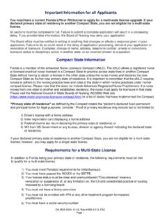 Compact State Information - Florida Board of Nursing