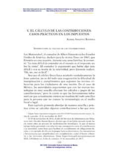 V. EL C&#193;LCULO DE LAS CONTRIBUCIONES: CASOS …