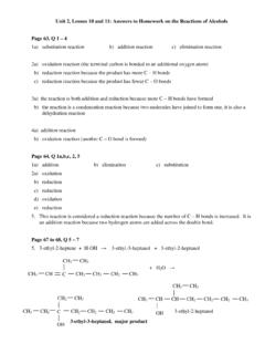 Unit 2, Lesson 10 and 11: Answers to Homework on the ...
