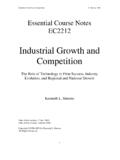 Industrial Growth and Competition