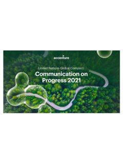 Accenture United Nations Global Compact: Communication …