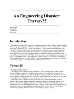 An Engineering Disaster: Therac-25 - Bowdoin College
