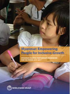 Myanmar: Empowering People for Inclusive Growth