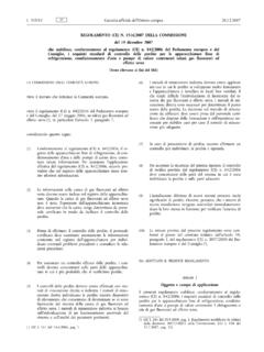 REGOLAMENTO (CE) N. 1516/2007 DELLA …