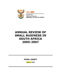 ANNUAL REVIEW OF SMALL BUSINESS IN SOUTH AFRICA …