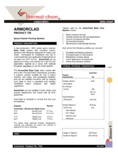 ARMORCLAD System PRODUCT 735 - Thermal-Chem
