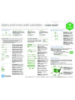 Dates and times with lubridate : : CHEAT SHEET - GitLab