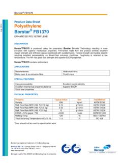 Polyethylene Borstar FB1370 - b2bPolymers.com