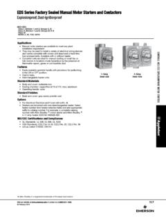 Appleton™ EDS Series Factory Sealed Manual …