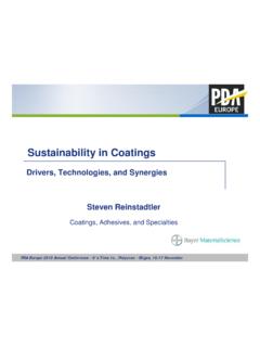 Sustainability in Coatings - PDA Europe