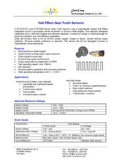 Gear Tooth Sensor - Hall Effect current Sensor, Hall ...