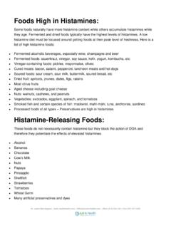 Foods High in Histamines - Austin Texas Functional ...