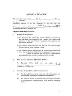CONTRACT OF EMPLOYMENT - Malaysia My …