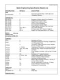 Globe Engineering Specification Master List SPECIFICATION ...
