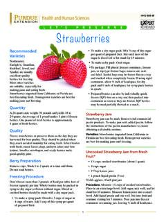 LE T’S PRESER VE Strawberries - Purdue Extension