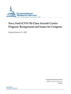 Navy Ford CVN-78 Class Aircraft Carrier Program ...