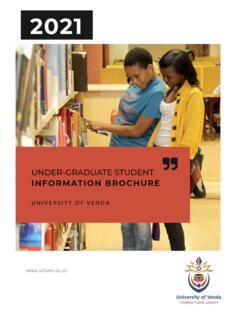 Univen 2020 Undergraduate Brochure - University of Venda