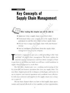 Key Concepts of Supply Chain Management - Wiley