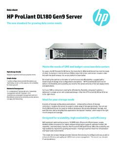 Data sheet HP ProLiant DL180 Gen9 Server