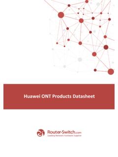 Huawei ONT Products Datasheet - Router Switch