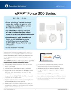 ePMP Force 300 Series - Cambium Networks
