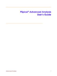 Capture/PSpice Advanced Analysis User Guide - ee.sharif.edu