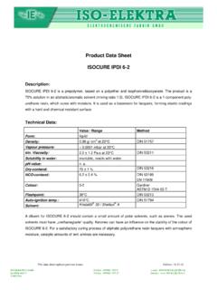Product Data Sheet ISOCURE IPDI 6-2 - ISO-ELEKTRA