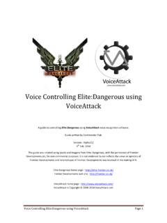 Voice Controlling Elite:Dangerous using VoiceAttack