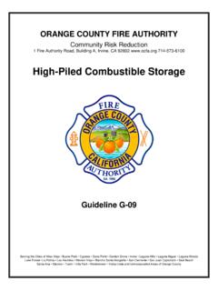 High-Piled Combustible Storage - OCFA