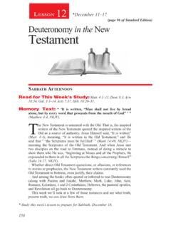 Lesson (page 96 of Standard Edition) Deuteronomy in the ...