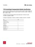 1756 ControlLogix Communication Modules Specifications ...