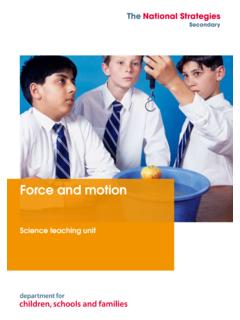 Force and motion - School of Education