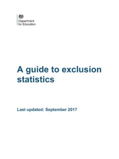 A guide to exclusion statistics - GOV.UK