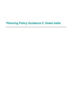 Planning Policy Guidance 2: Green belts