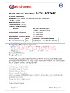 MATERIAL SAFETY DATA SHEET (MSDS) - BUTYL ACETATE