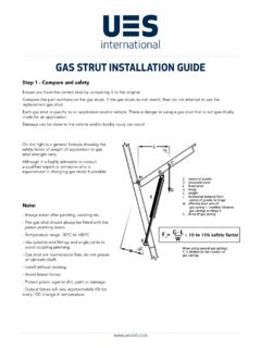 GAS STRUT INSTALLATION GUIDE - UES INT