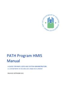 PATH Program HMIS Manual - HUD Exchange