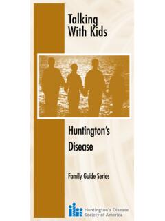 Talking With Kids - Huntington's Disease Society of America